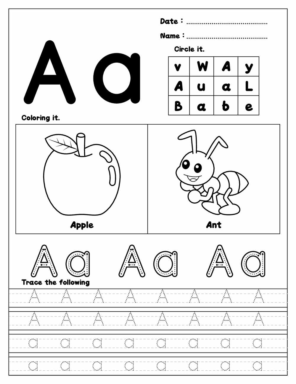 Alphabet Worksheet